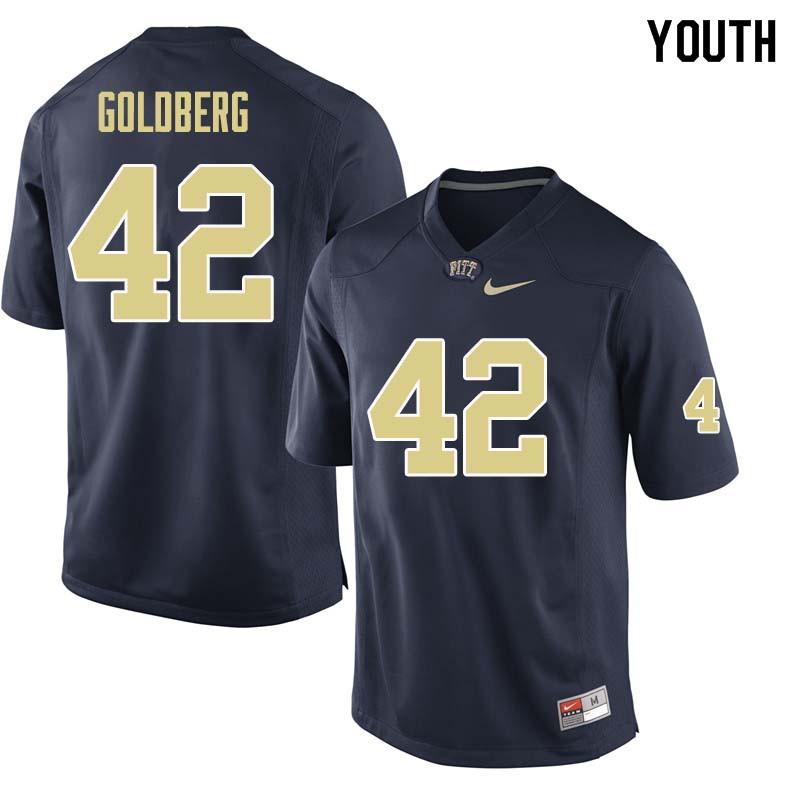 Youth #42 Marshall Goldberg Pittsburgh Panthers College Football Jerseys Sale-Navy